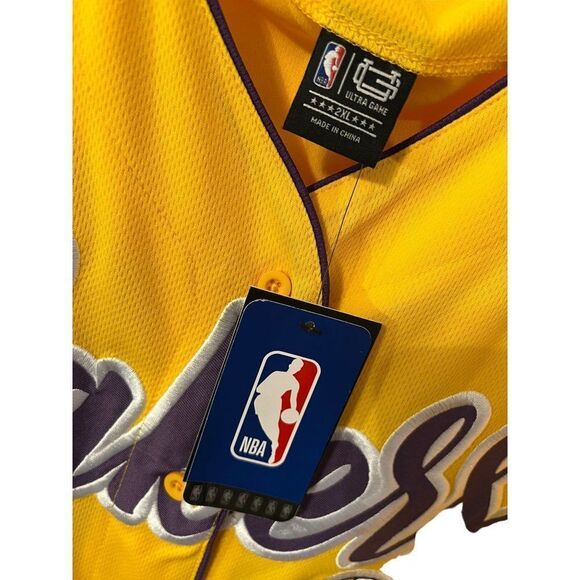 NBA‎ Lakers Button Up Jersey #48 Men's XL - Picture 3 of 5
